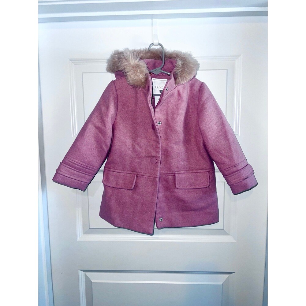 NWT Next Dusty Pink Girls Coat size 2-3